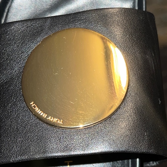 Tory Burch Black and Gold Wedges - Picture 7 of 9